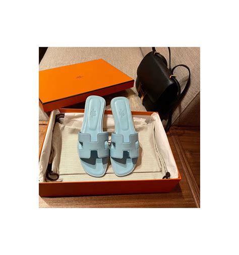 hermes blue glacier oran|Oran sandal .